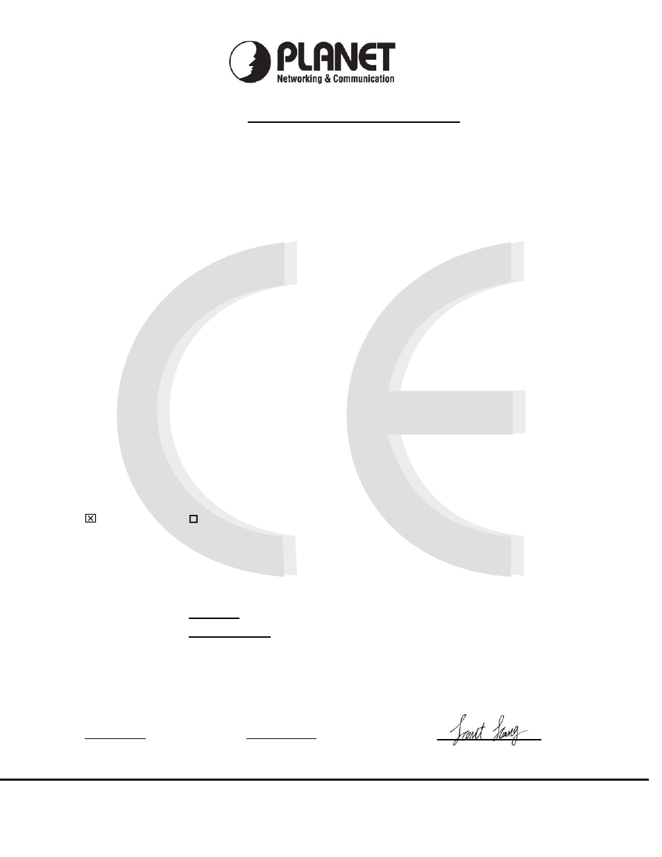 Ec declaration of conformity, Planet technology corporation | PLANET WDAP-1750AC User Manual | Page 90 / 91