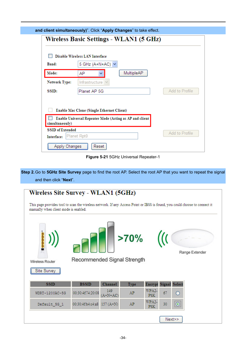 Igure, Niversal, Epeater | PLANET WDAP-C7200AC User Manual | Page 43 / 129