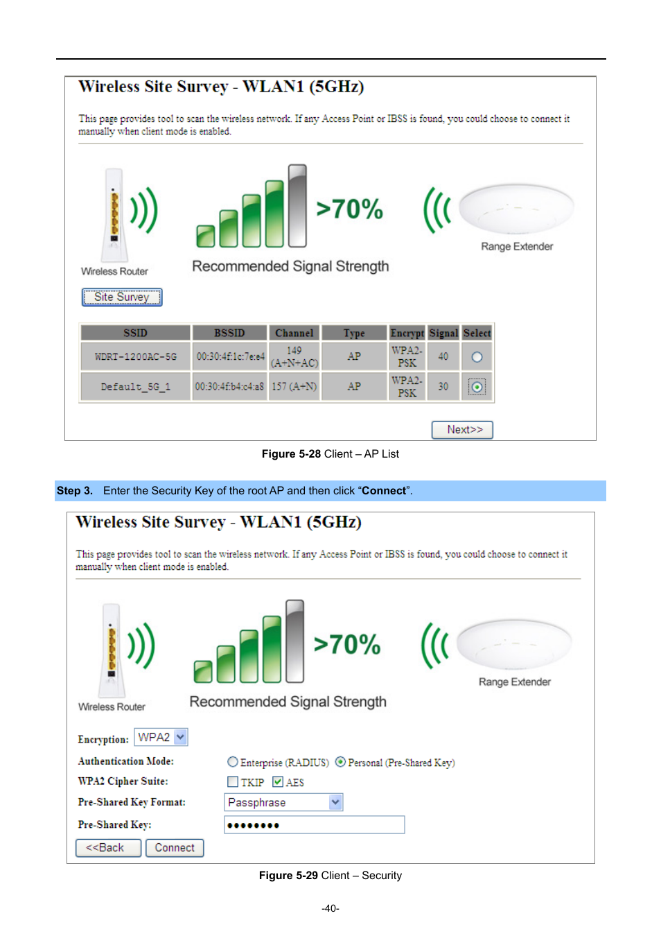 Igure, Lient, Ecurity | PLANET WDAP-C7200AC User Manual | Page 49 / 129