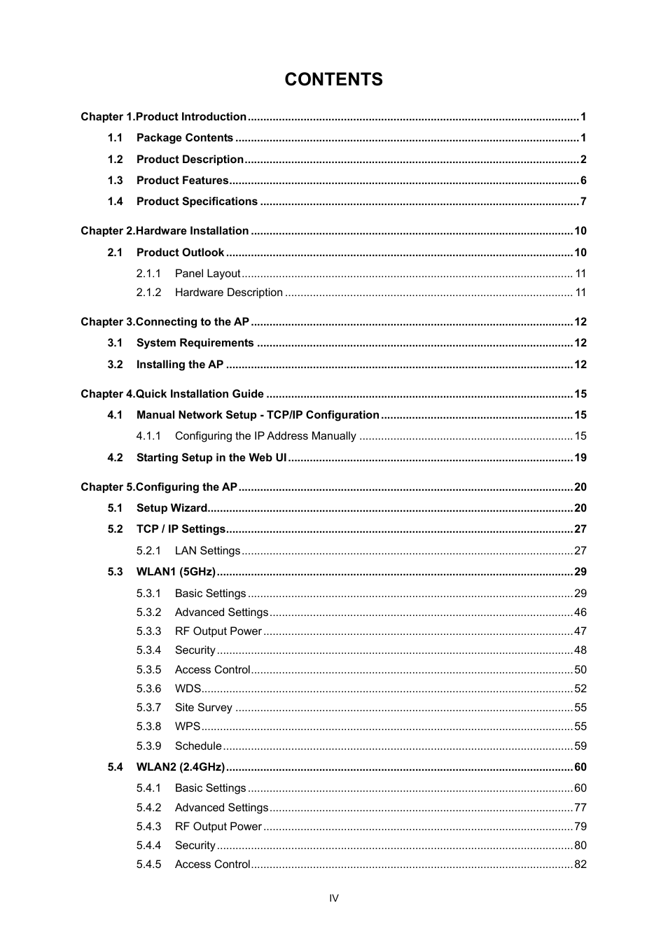 PLANET WDAP-C7200AC User Manual | Page 5 / 129