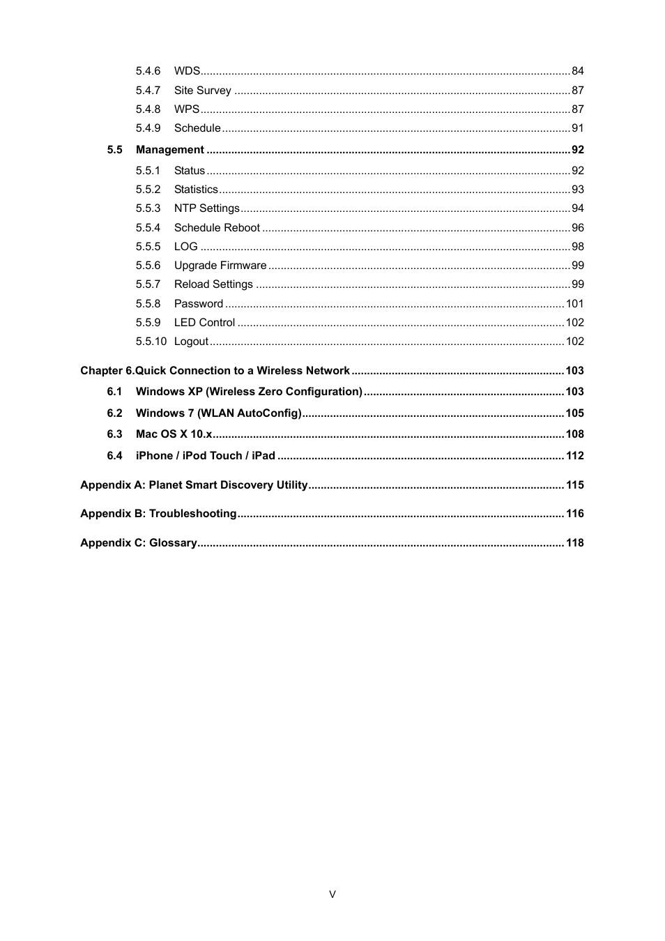 PLANET WDAP-C7200AC User Manual | Page 6 / 129