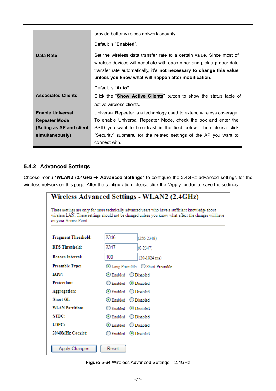 2 advanced settings | PLANET WDAP-C7200AC User Manual | Page 86 / 129