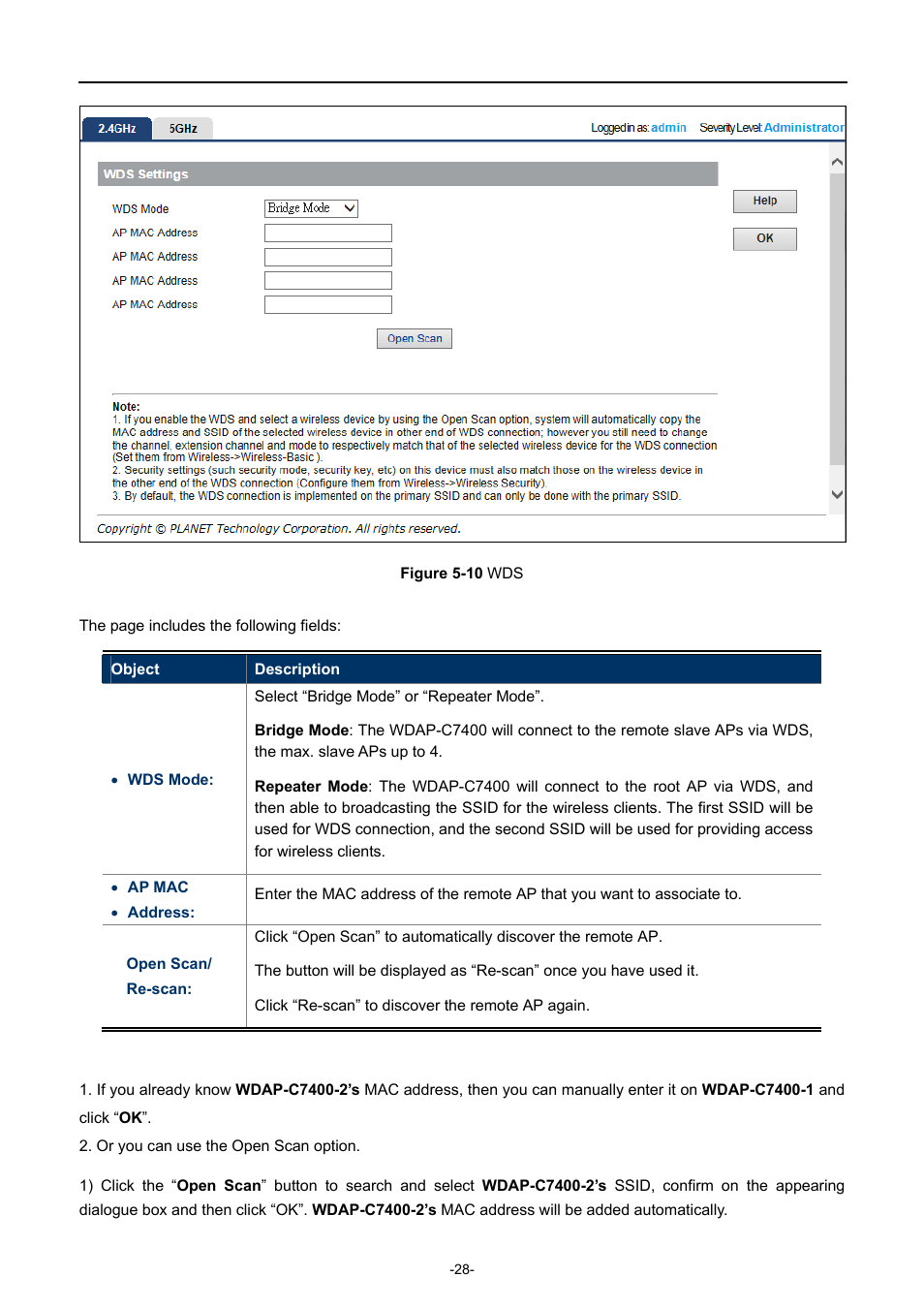 Igure | PLANET WDAP-C7400 User Manual | Page 36 / 71