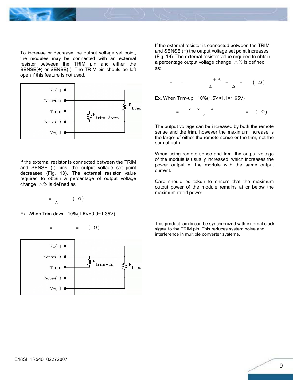 Features descriptions (con.) | Delta Electronics E48SH User Manual | Page 9 / 15