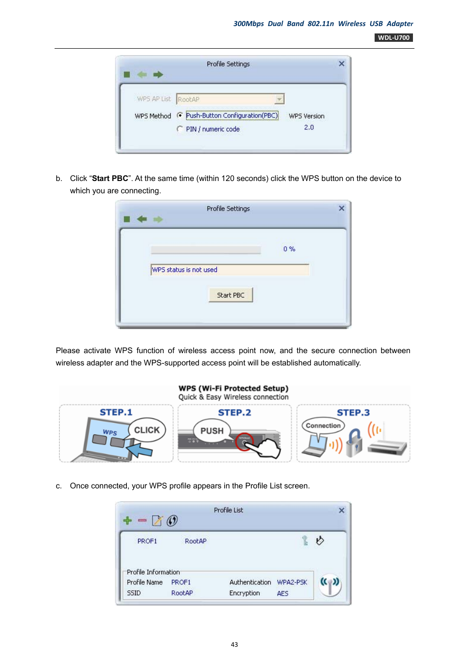 PLANET WDL-U700 User Manual | Page 43 / 67