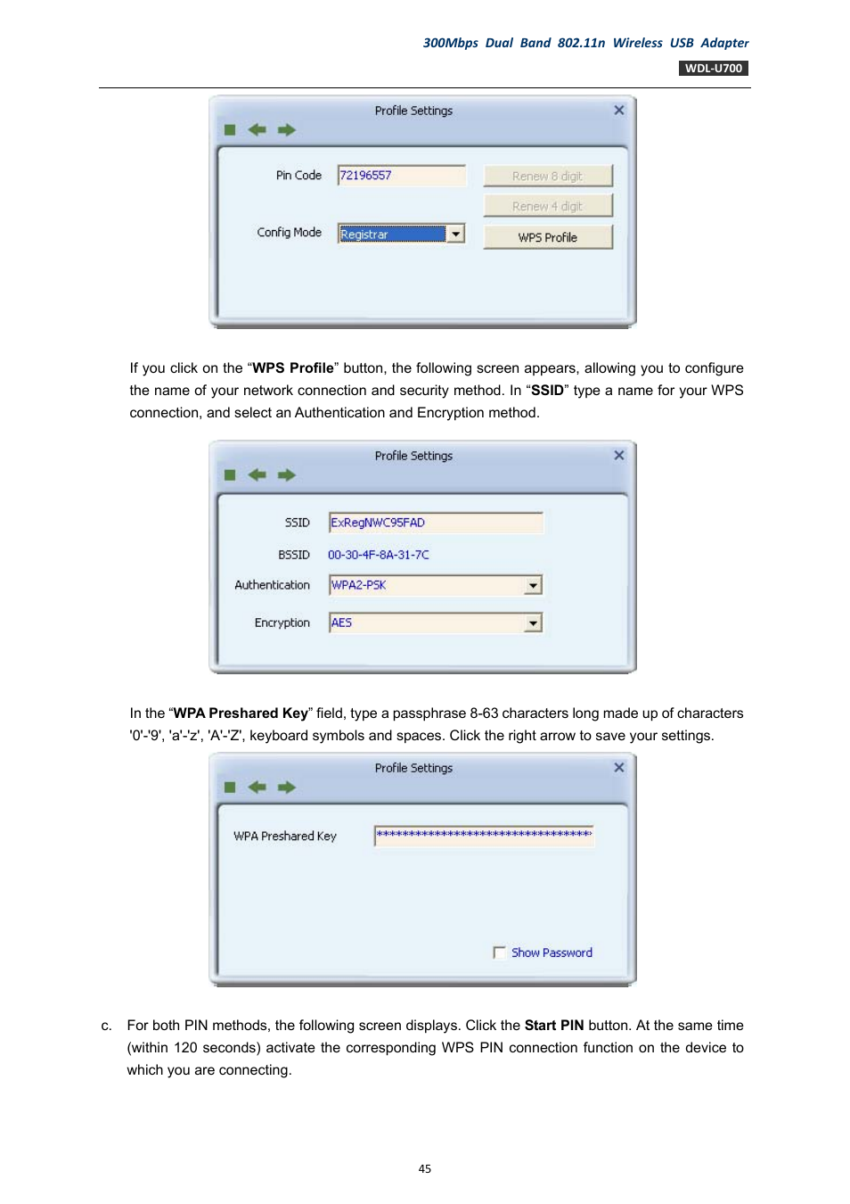 PLANET WDL-U700 User Manual | Page 45 / 67
