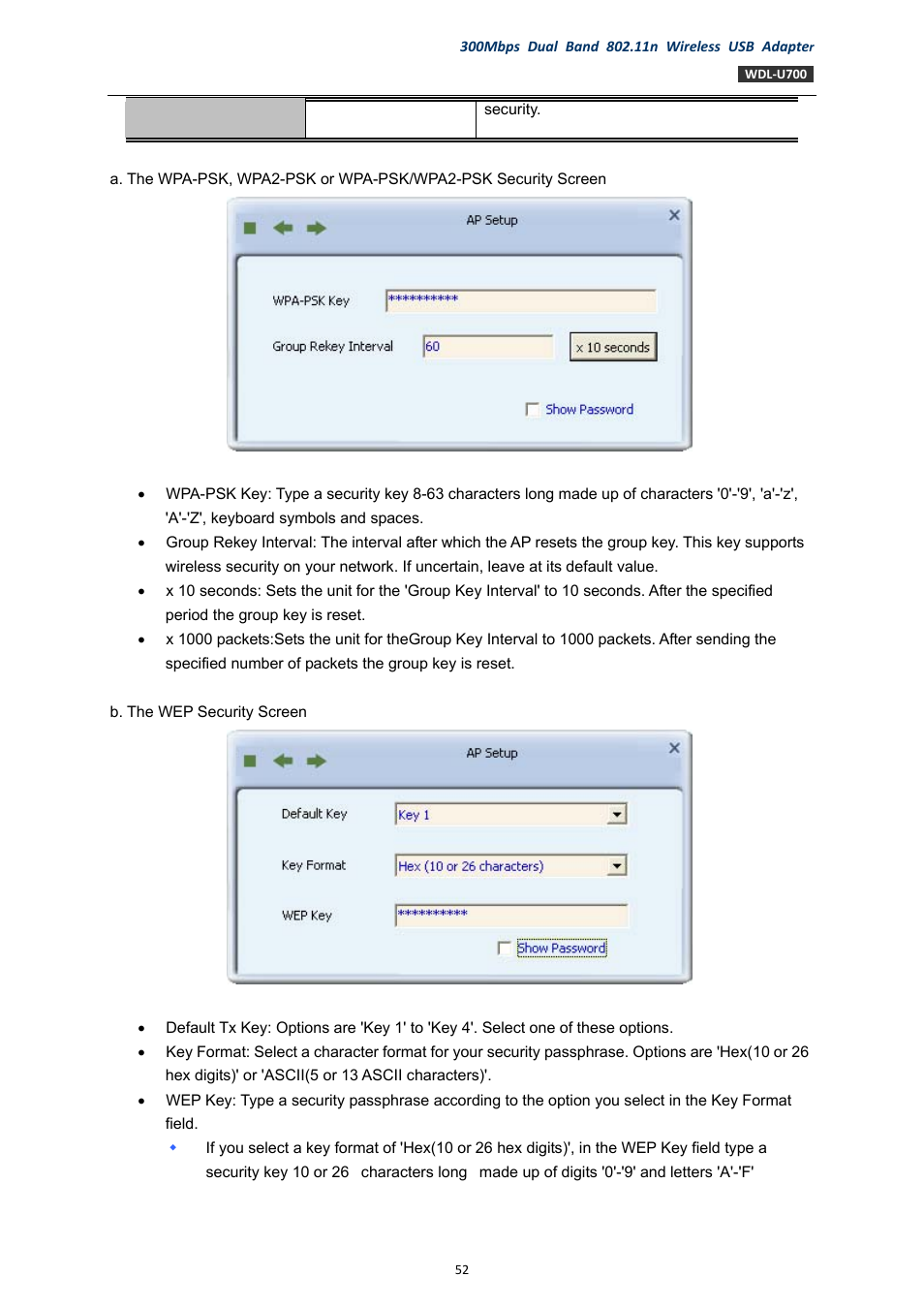 PLANET WDL-U700 User Manual | Page 52 / 67