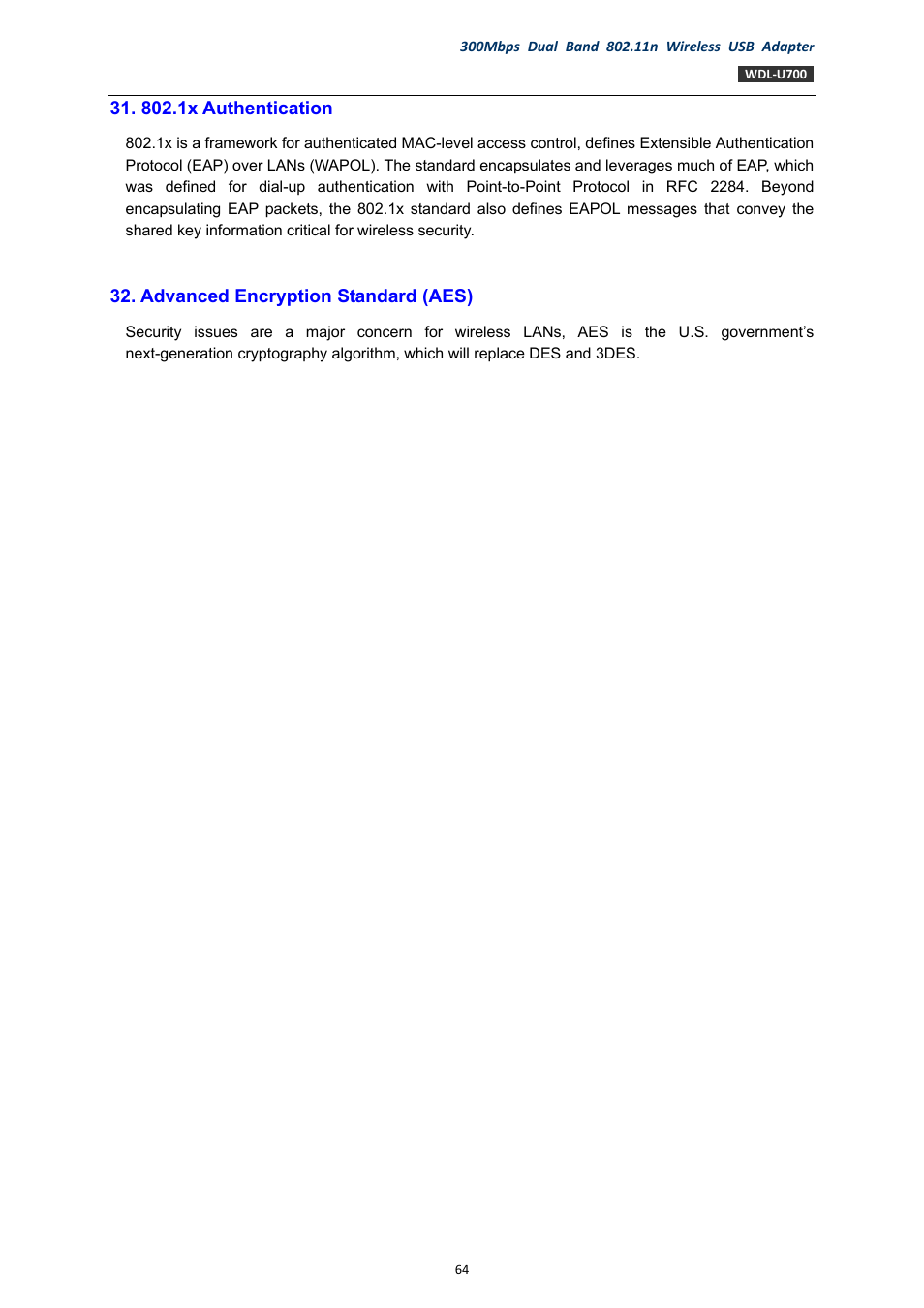 PLANET WDL-U700 User Manual | Page 64 / 67