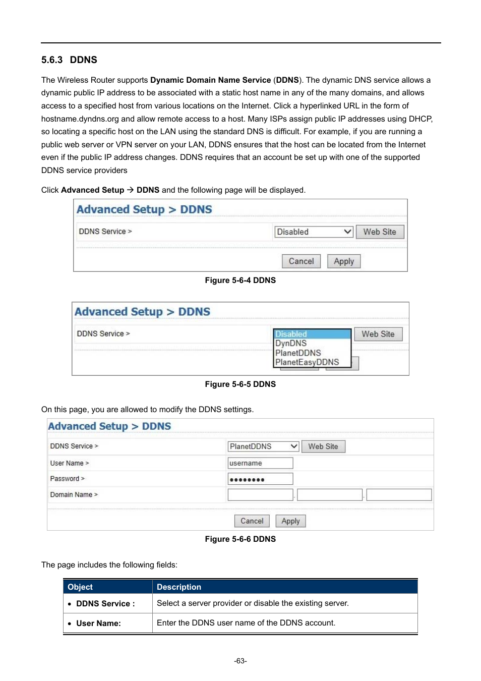 3 ddns, Ddns | PLANET WDRT-1200AC User Manual | Page 69 / 106