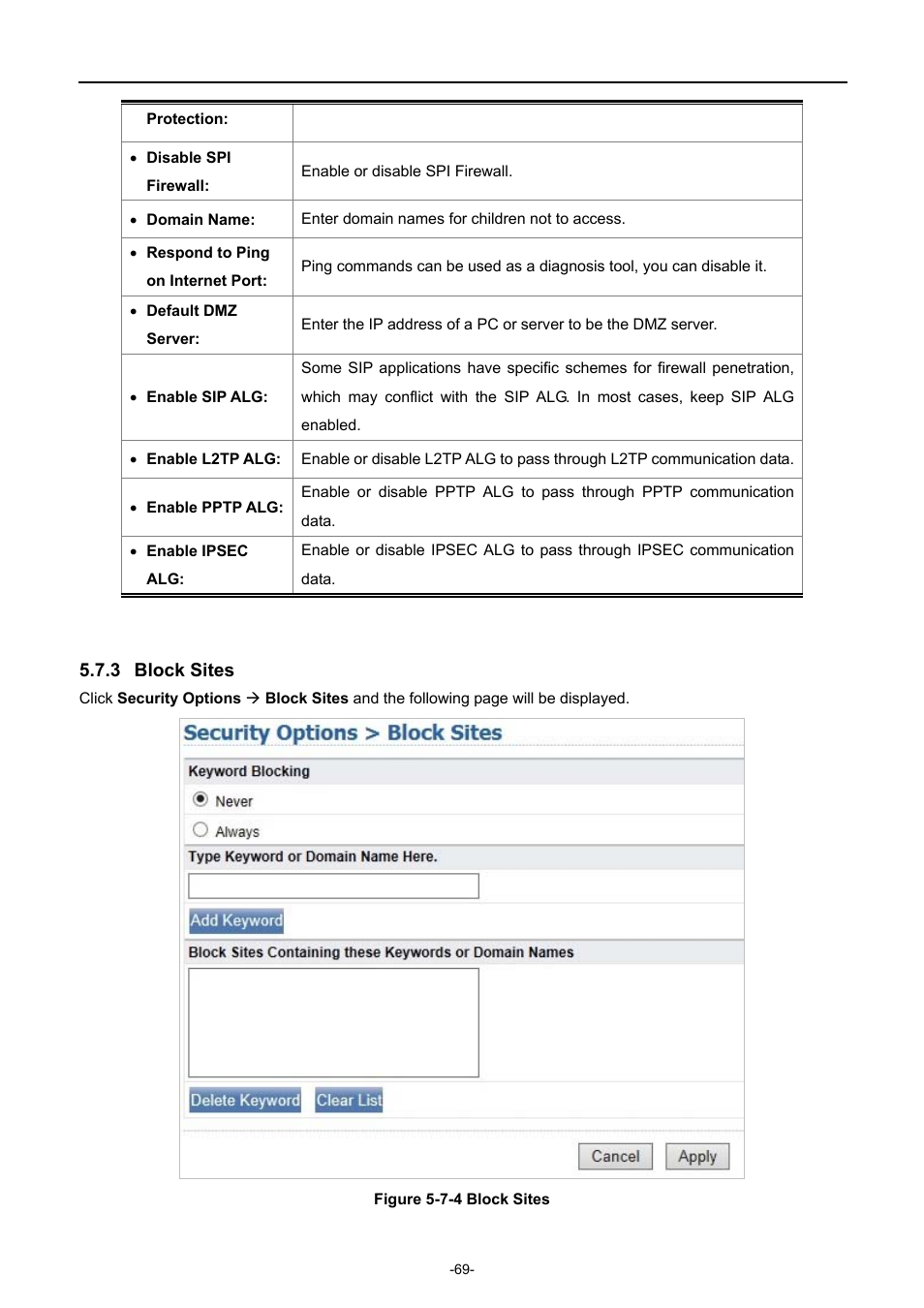 3 block sites, Block sites | PLANET WDRT-1200AC User Manual | Page 75 / 106