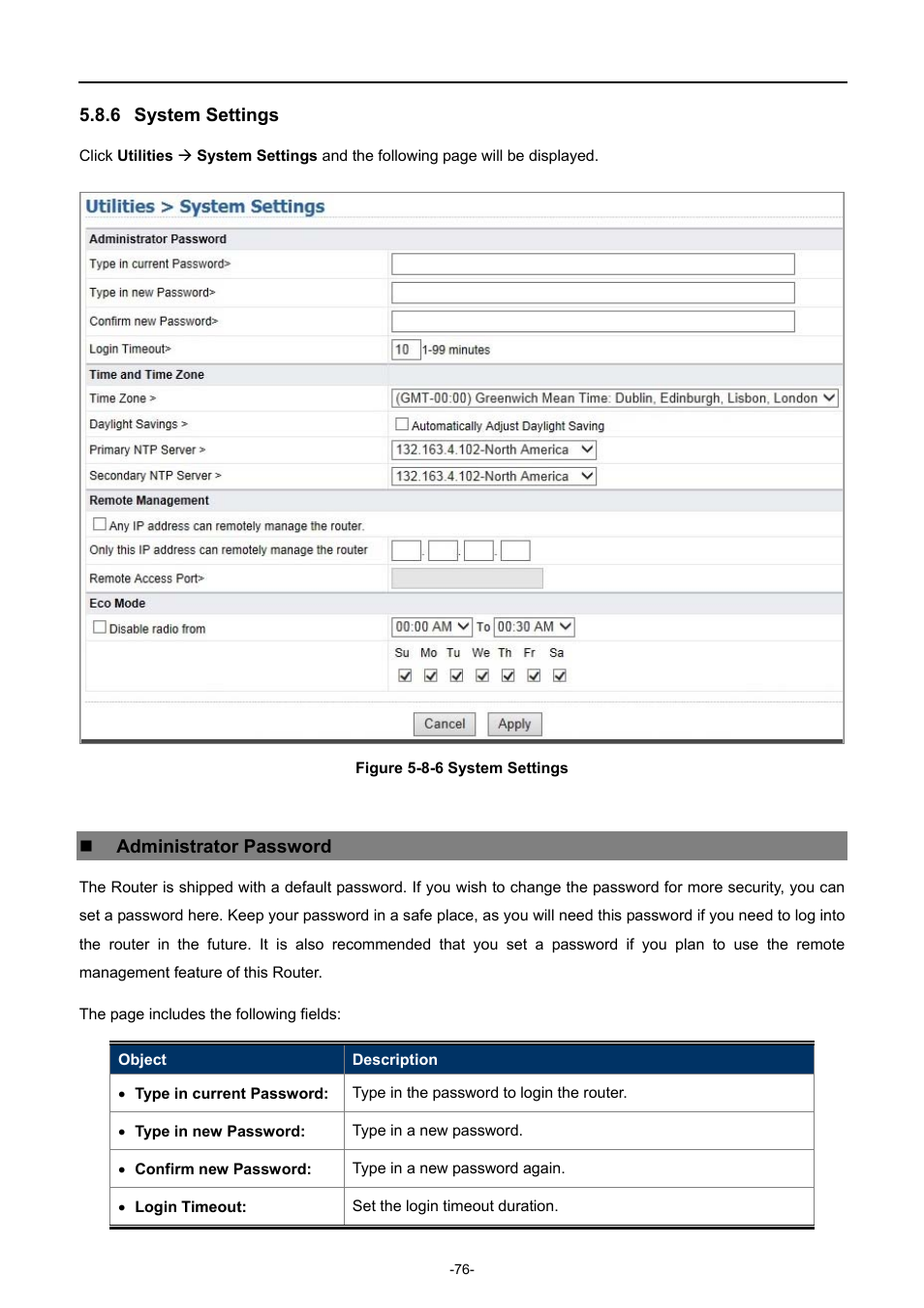 6 system settings, System settings | PLANET WDRT-1200AC User Manual | Page 82 / 106