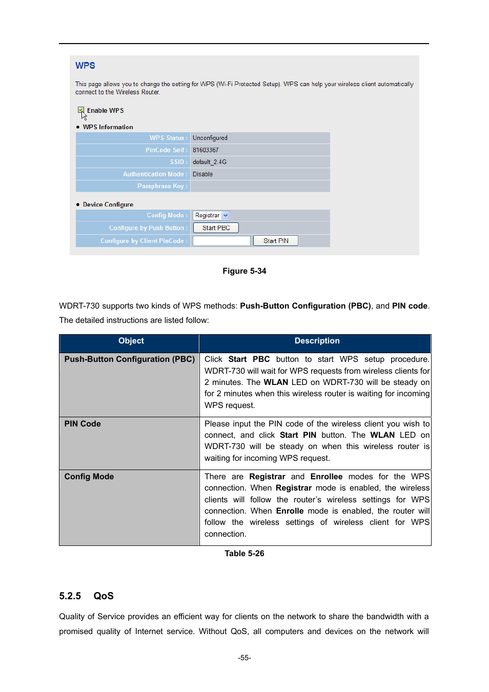 5 qos | PLANET WDRT-730 User Manual | Page 62 / 105