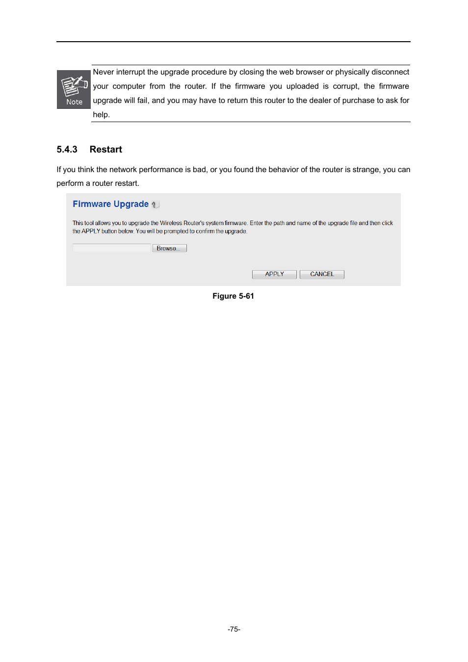 3 restart, Restart | PLANET WDRT-730 User Manual | Page 82 / 105