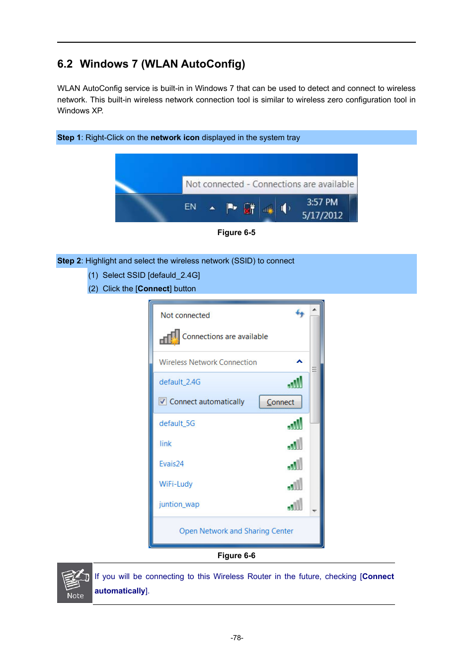 2 windows 7 (wlan autoconfig), Windows 7 (wlan autoconfig) | PLANET WDRT-730 User Manual | Page 85 / 105