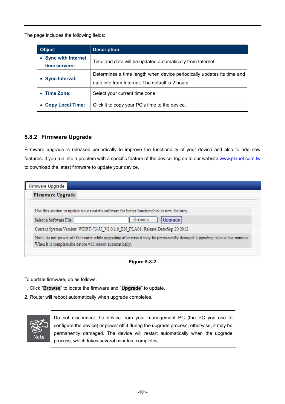 2 firmware upgrade, Firmware upgrade | PLANET WDRT-731U User Manual | Page 107 / 133