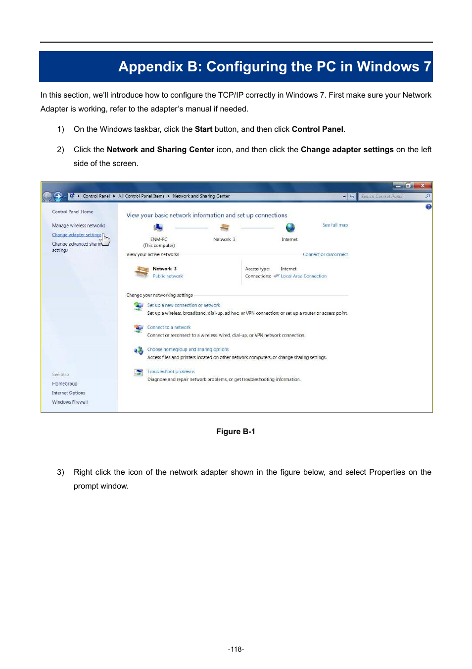 Appendix b: configuring the pc in windows 7 | PLANET WDRT-731U User Manual | Page 124 / 133