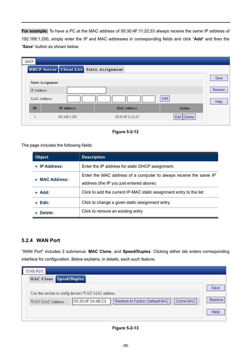 4 wan port, Wan port | PLANET WDRT-731U User Manual | Page 44 / 133