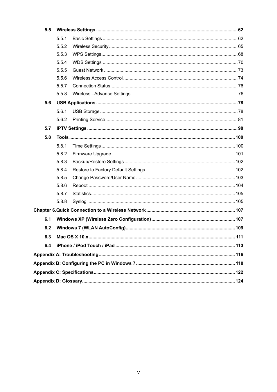 PLANET WDRT-731U User Manual | Page 6 / 133