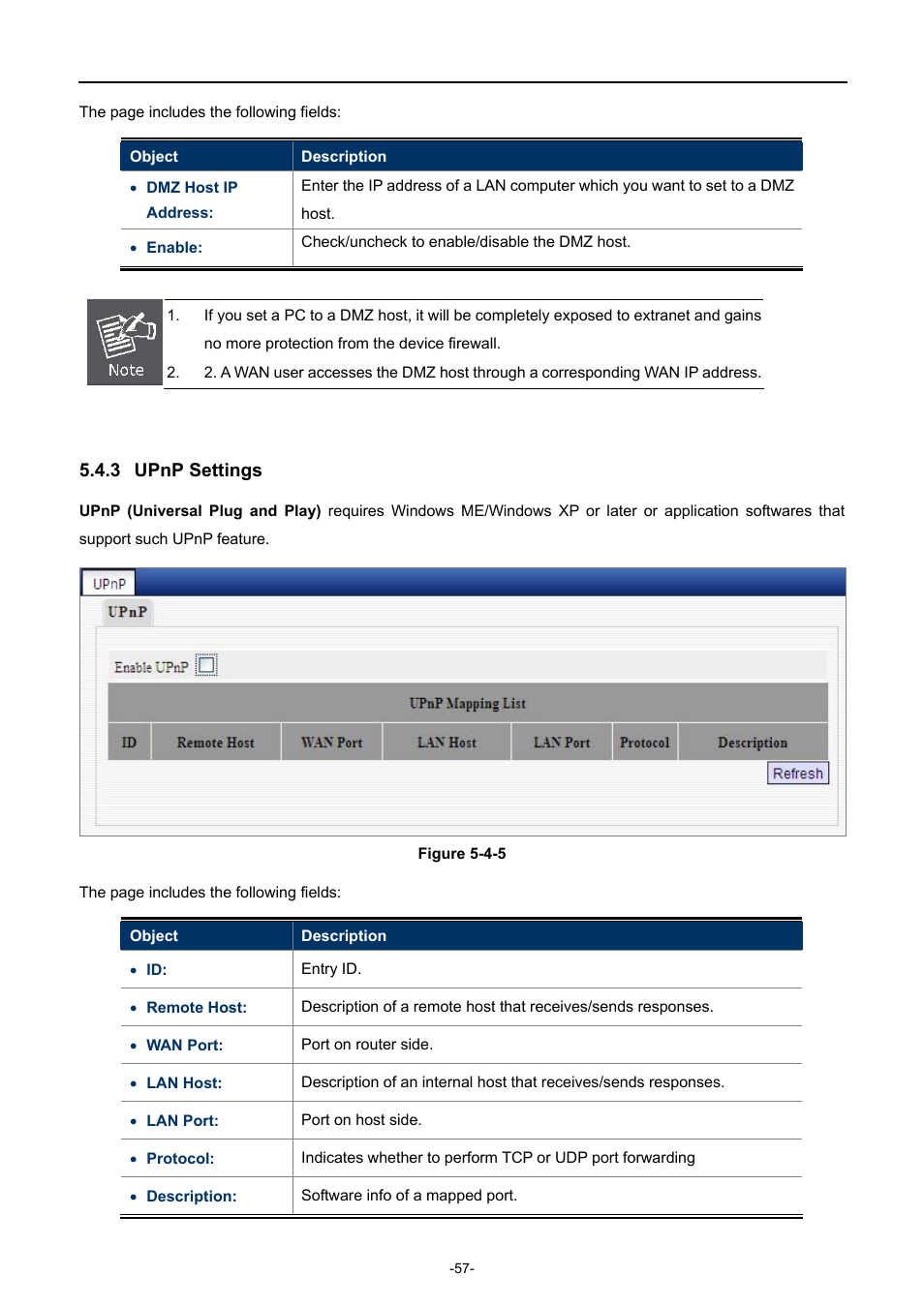 3 upnp settings, Upnp settings | PLANET WDRT-731U User Manual | Page 63 / 133