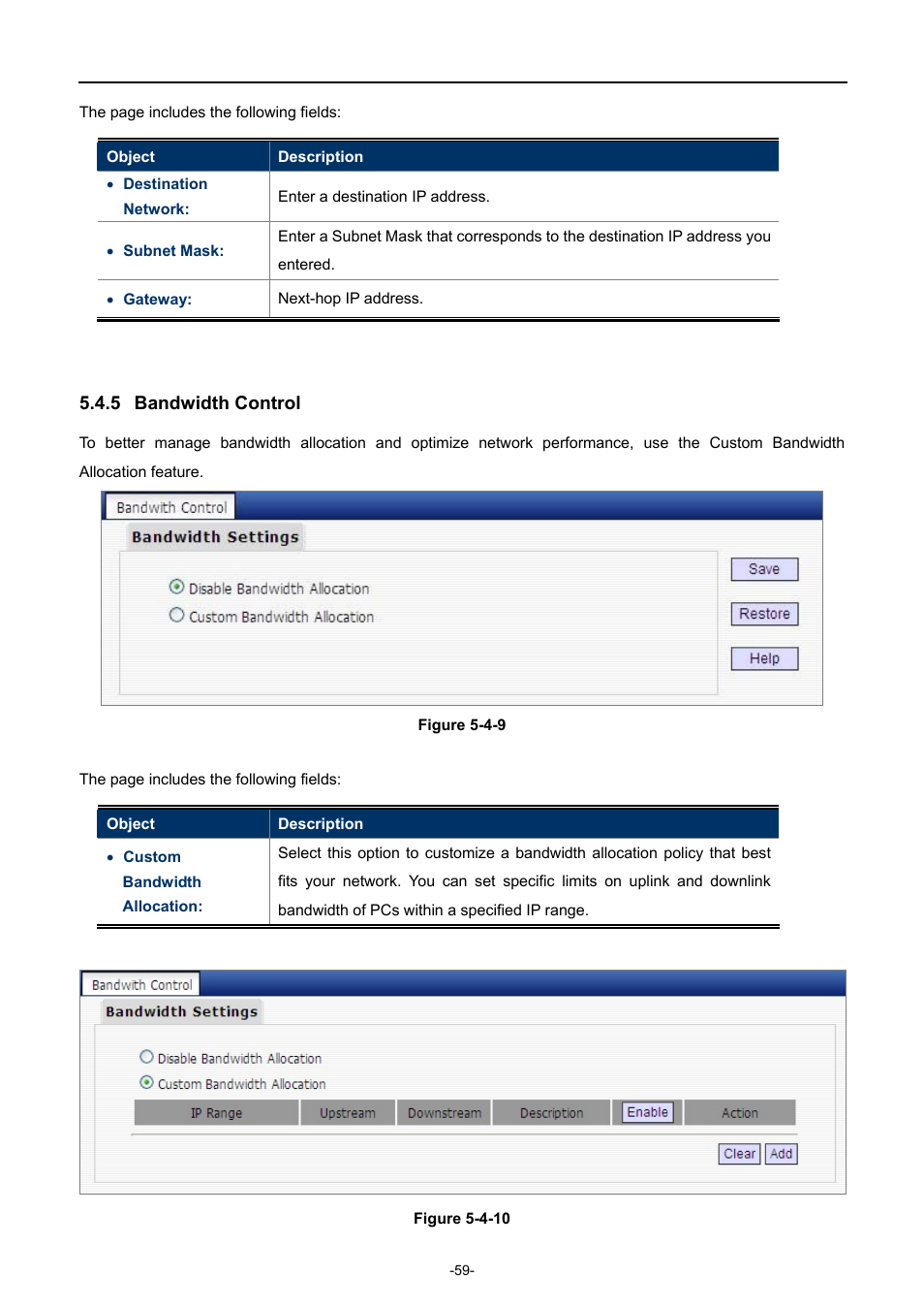 5 bandwidth control, Bandwidth control | PLANET WDRT-731U User Manual | Page 65 / 133