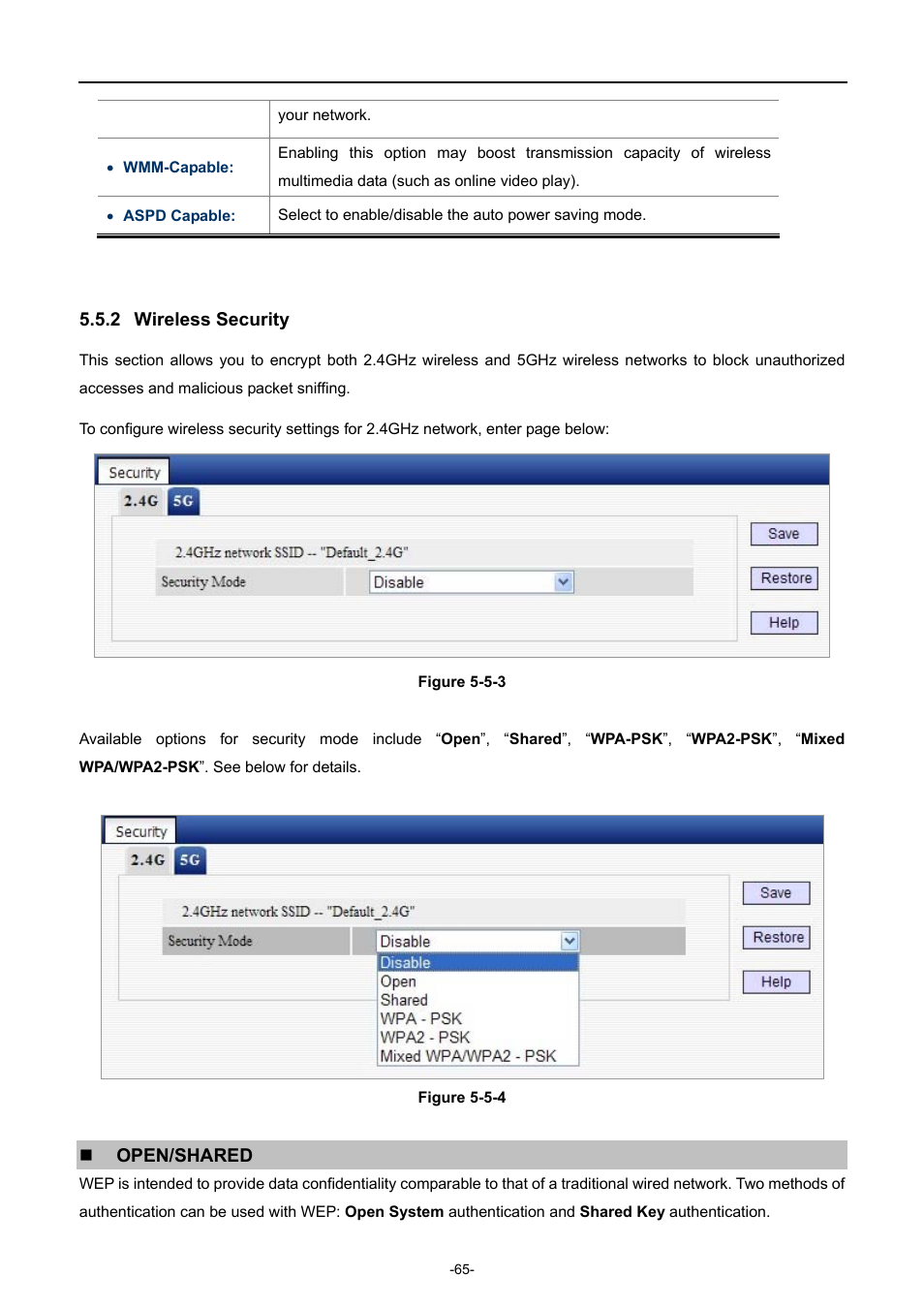 2 wireless security | PLANET WDRT-731U User Manual | Page 71 / 133