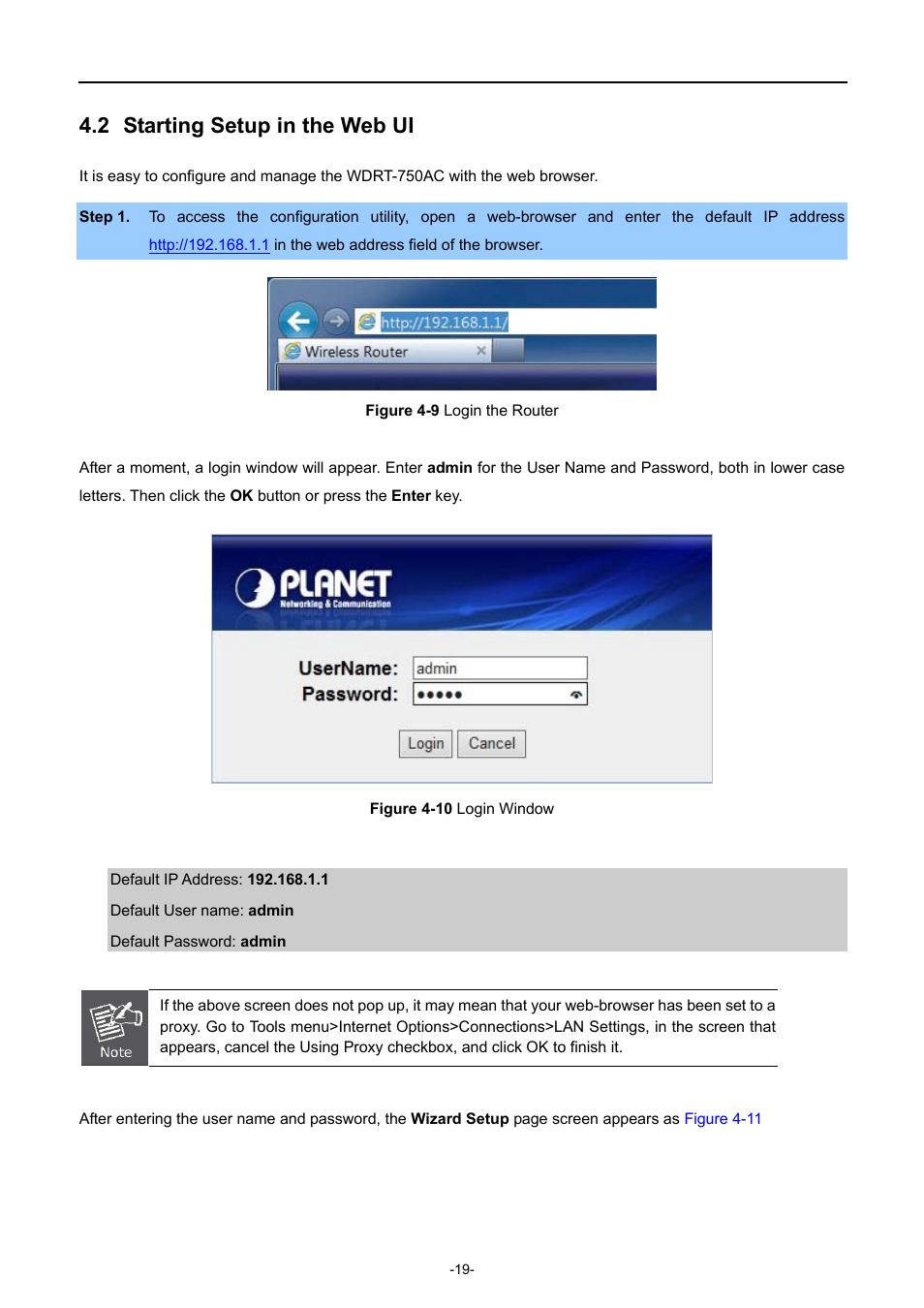 2 starting setup in the web ui, Starting setup in the web ui | PLANET WDRT-750AC User Manual | Page 25 / 90