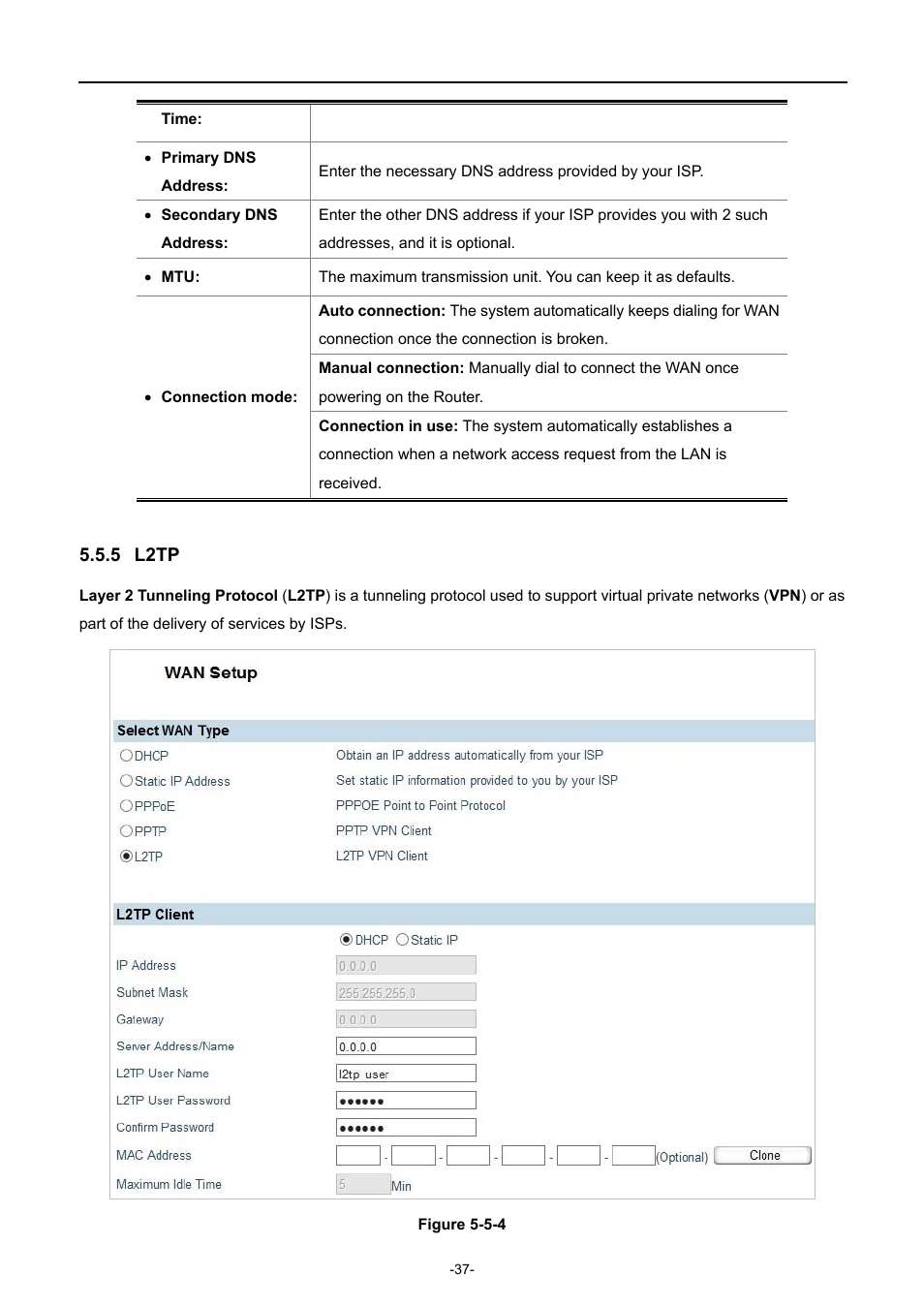 5 l2tp, L2tp | PLANET WDRT-750AC User Manual | Page 43 / 90