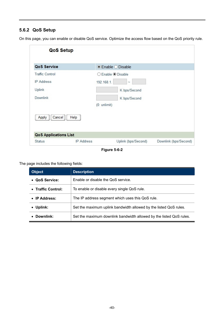 2 qos setup, Qos setup | PLANET WDRT-750AC User Manual | Page 46 / 90