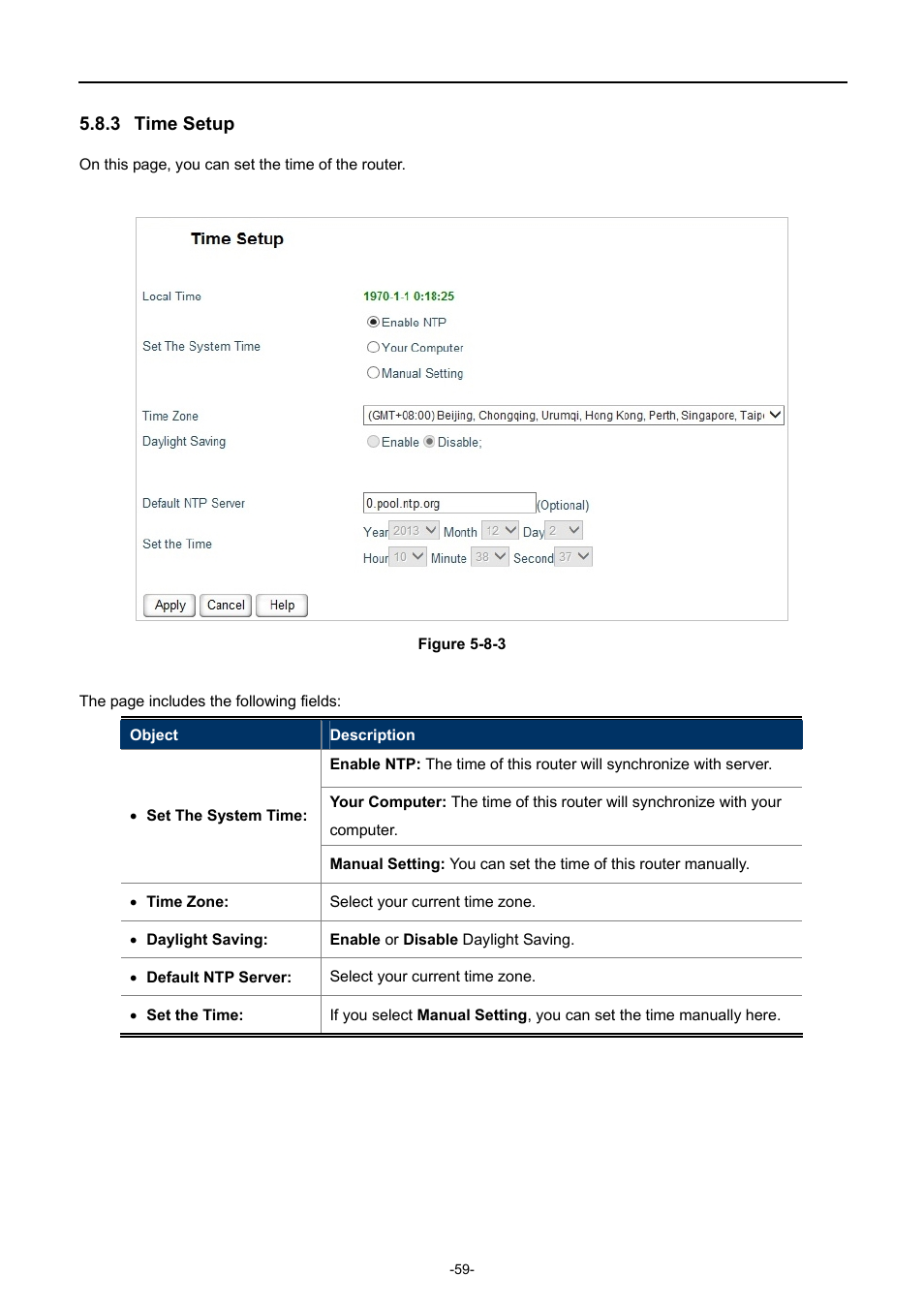 3 time setup, Time setup | PLANET WDRT-750AC User Manual | Page 65 / 90