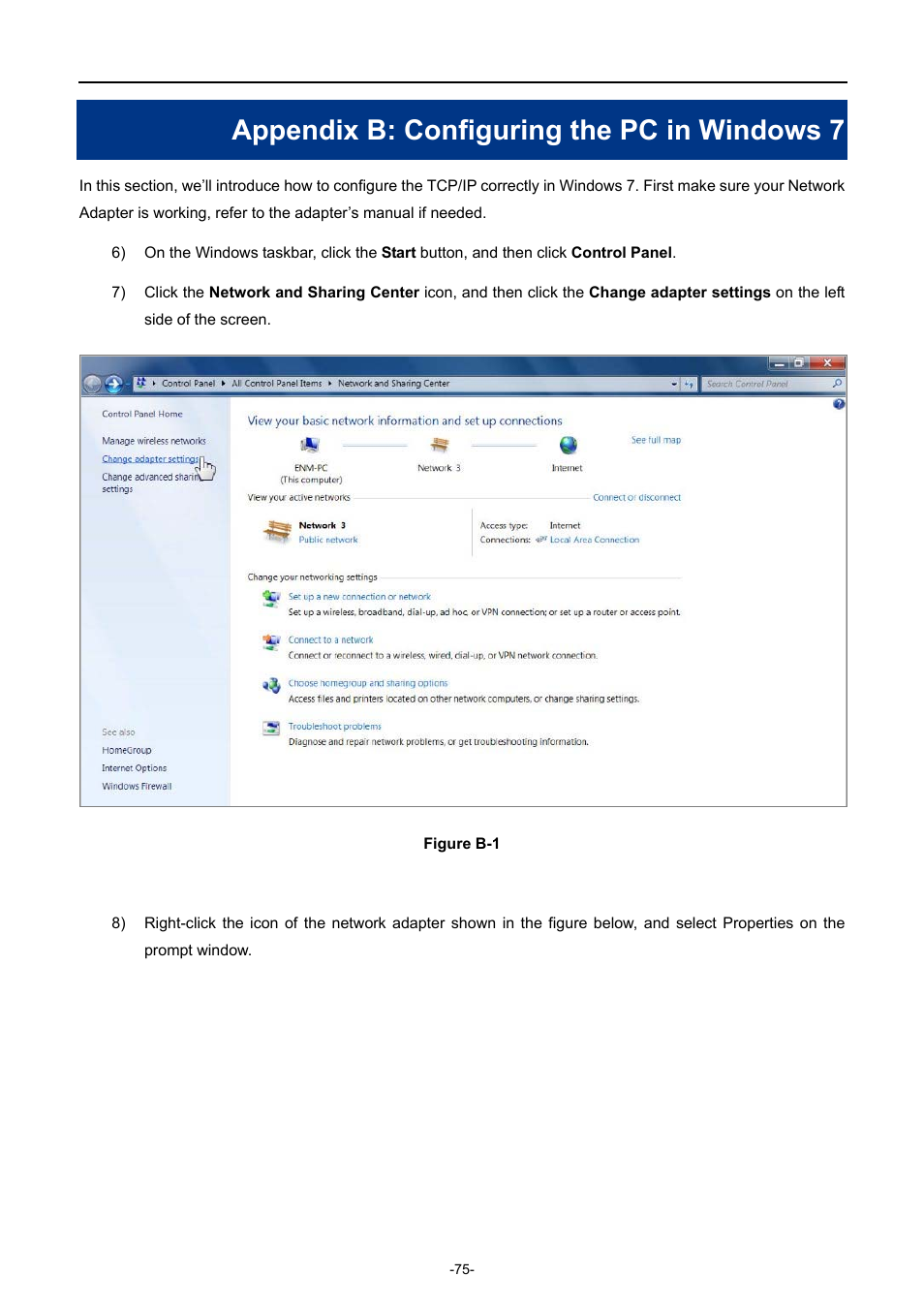 Appendix b: configuring the pc in windows 7 | PLANET WDRT-750AC User Manual | Page 81 / 90