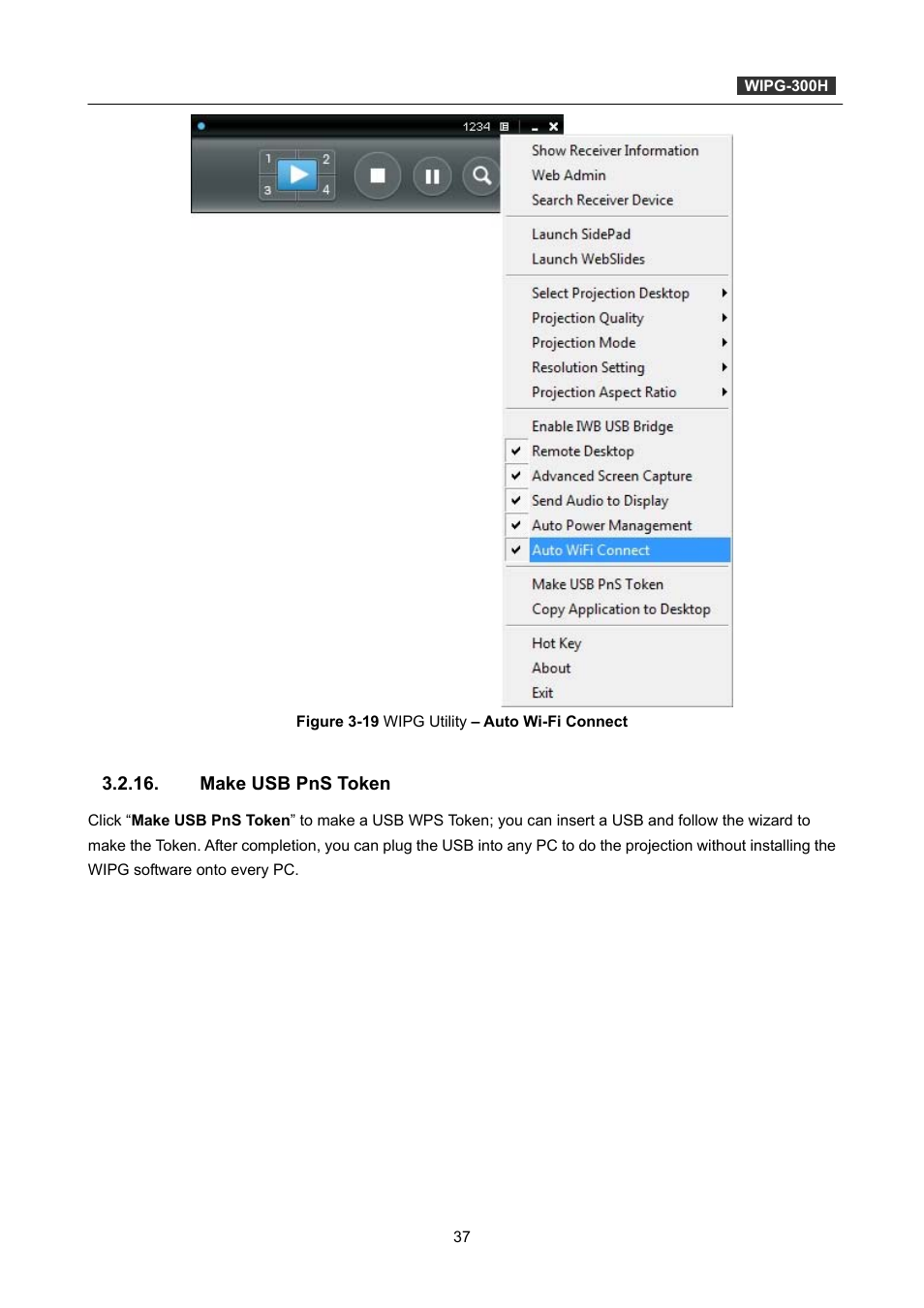 Make usb pns token | PLANET WIPG-300H User Manual | Page 37 / 77