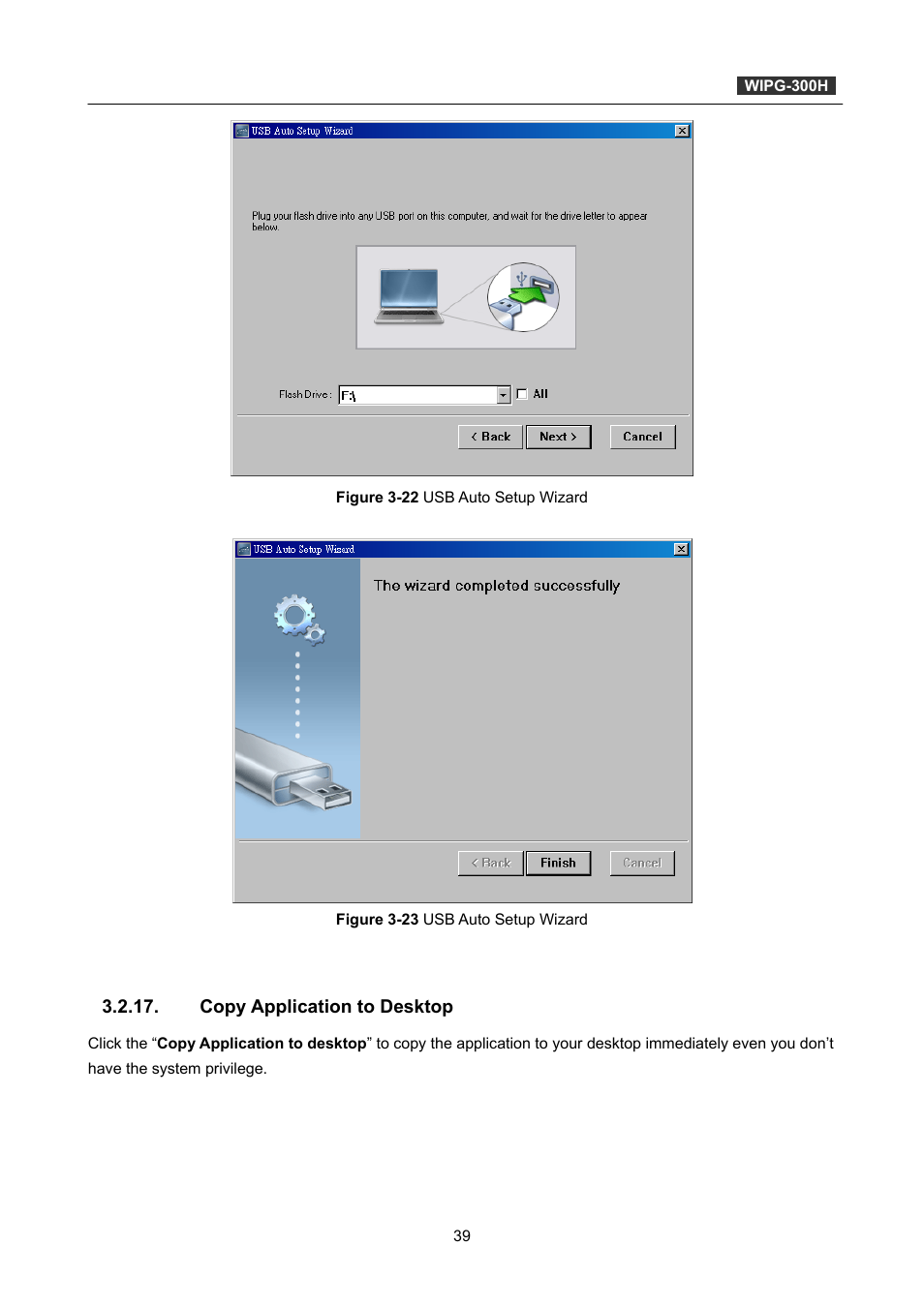 Copy application to desktop | PLANET WIPG-300H User Manual | Page 39 / 77