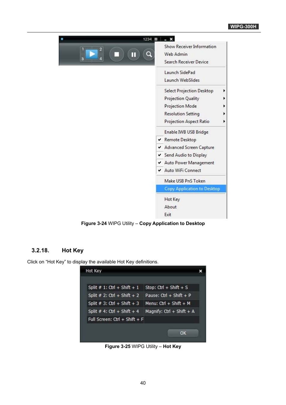 Hot key | PLANET WIPG-300H User Manual | Page 40 / 77