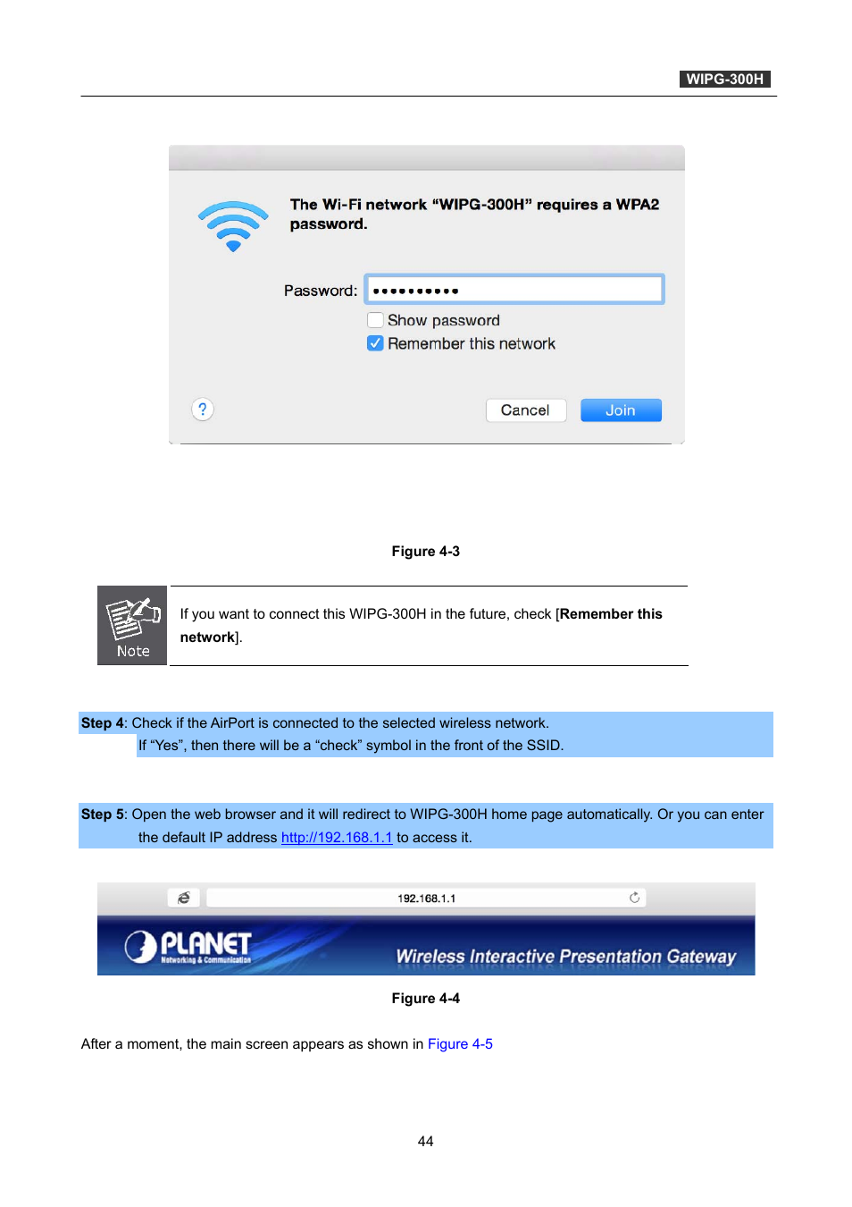 PLANET WIPG-300H User Manual | Page 44 / 77