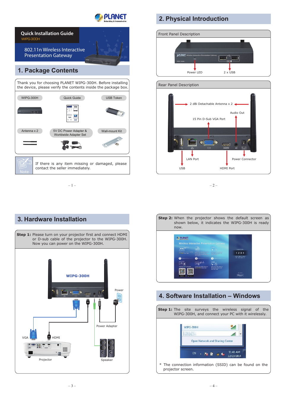 PLANET WIPG-300H User Manual | 2 pages