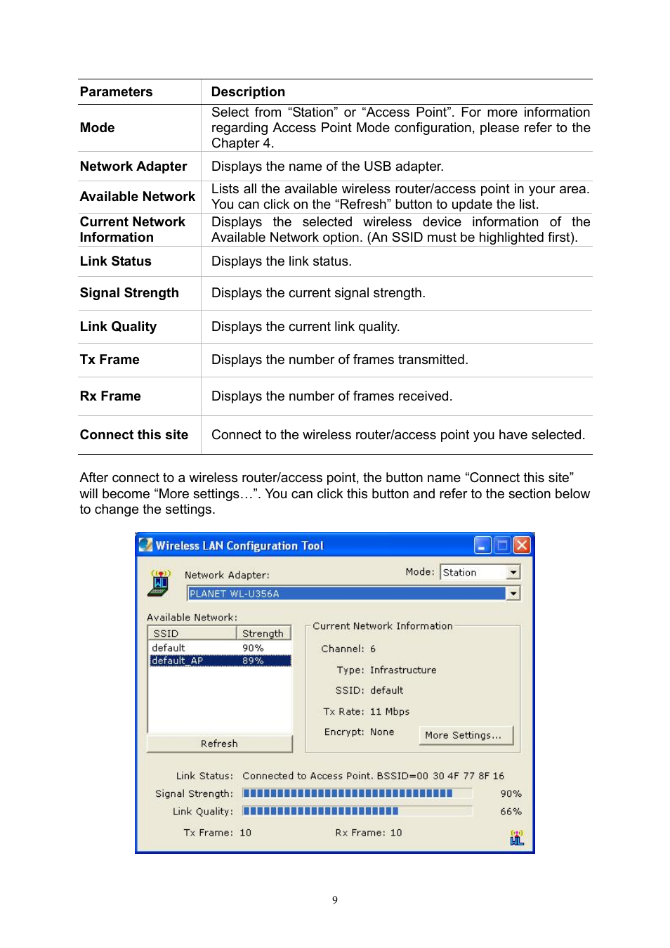 PLANET WL-U356A User Manual | Page 13 / 34