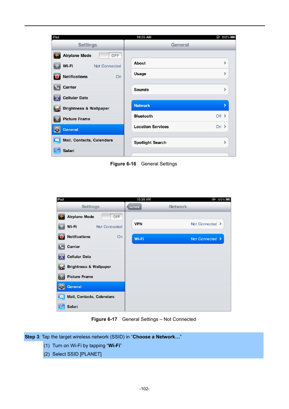 Igure, Eneral, Ettings | Onnected | PLANET WNAP-1110 User Manual | Page 102 / 112