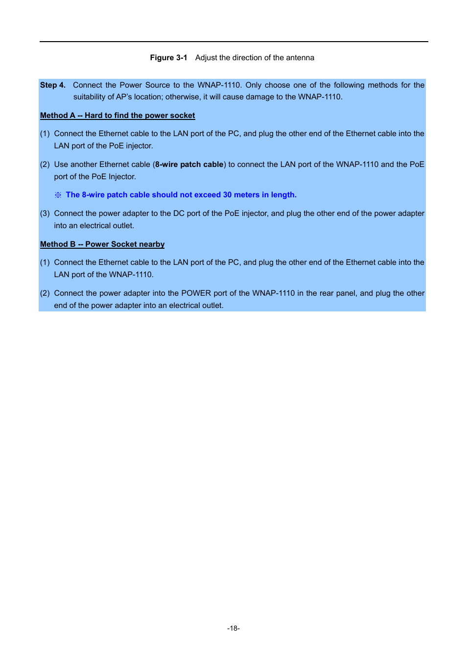 Igure, Djust the direction of the antenna | PLANET WNAP-1110 User Manual | Page 18 / 112