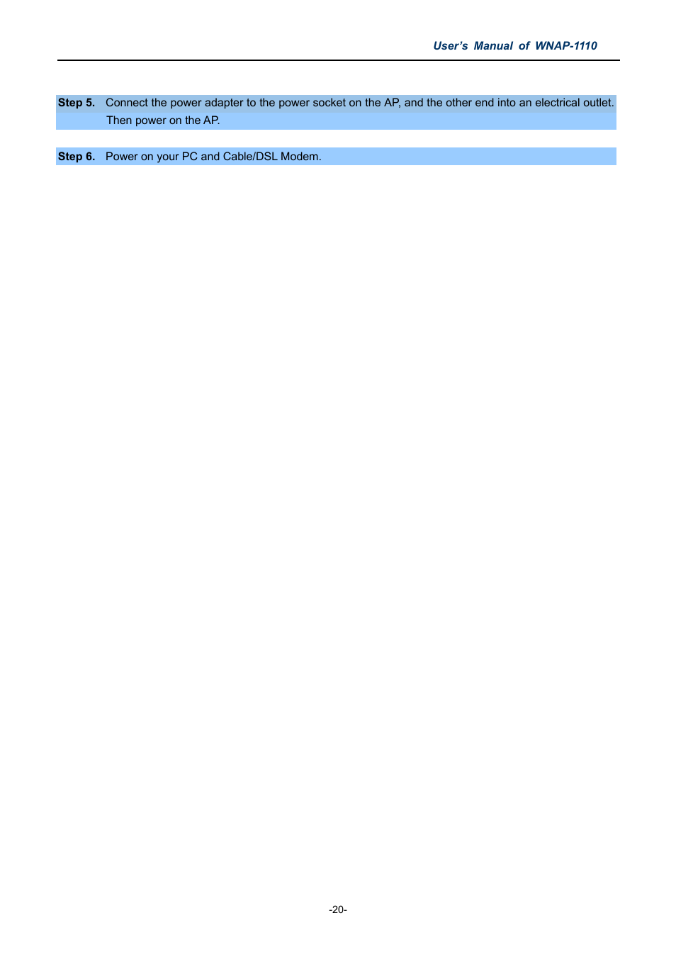 PLANET WNAP-1110 User Manual | Page 20 / 112