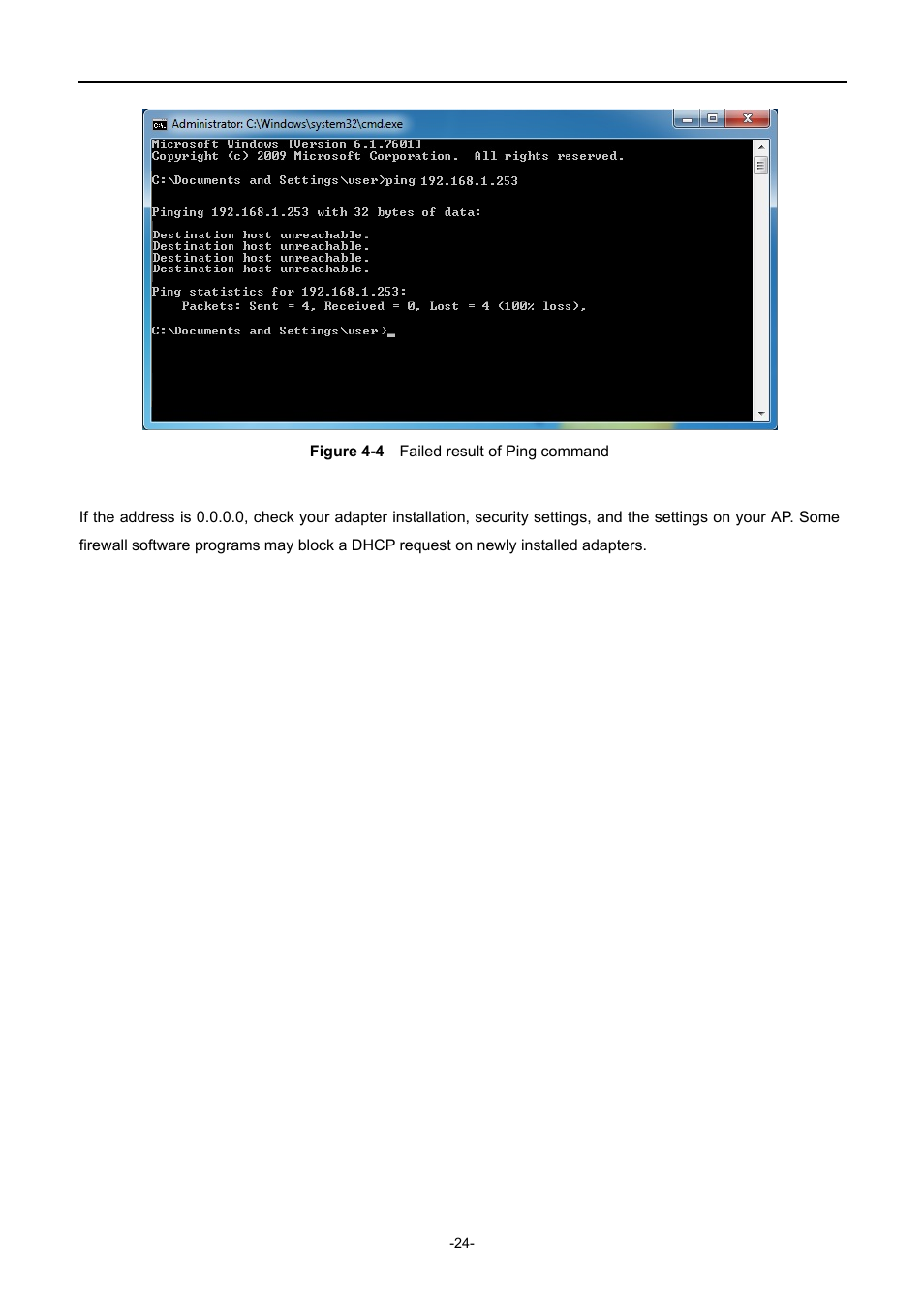Igure, Ailed result of, Ing command | PLANET WNAP-1110 User Manual | Page 24 / 112