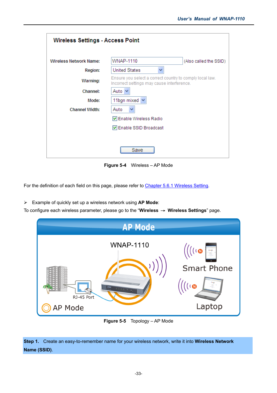 Igure, Ireless, Opology | PLANET WNAP-1110 User Manual | Page 33 / 112