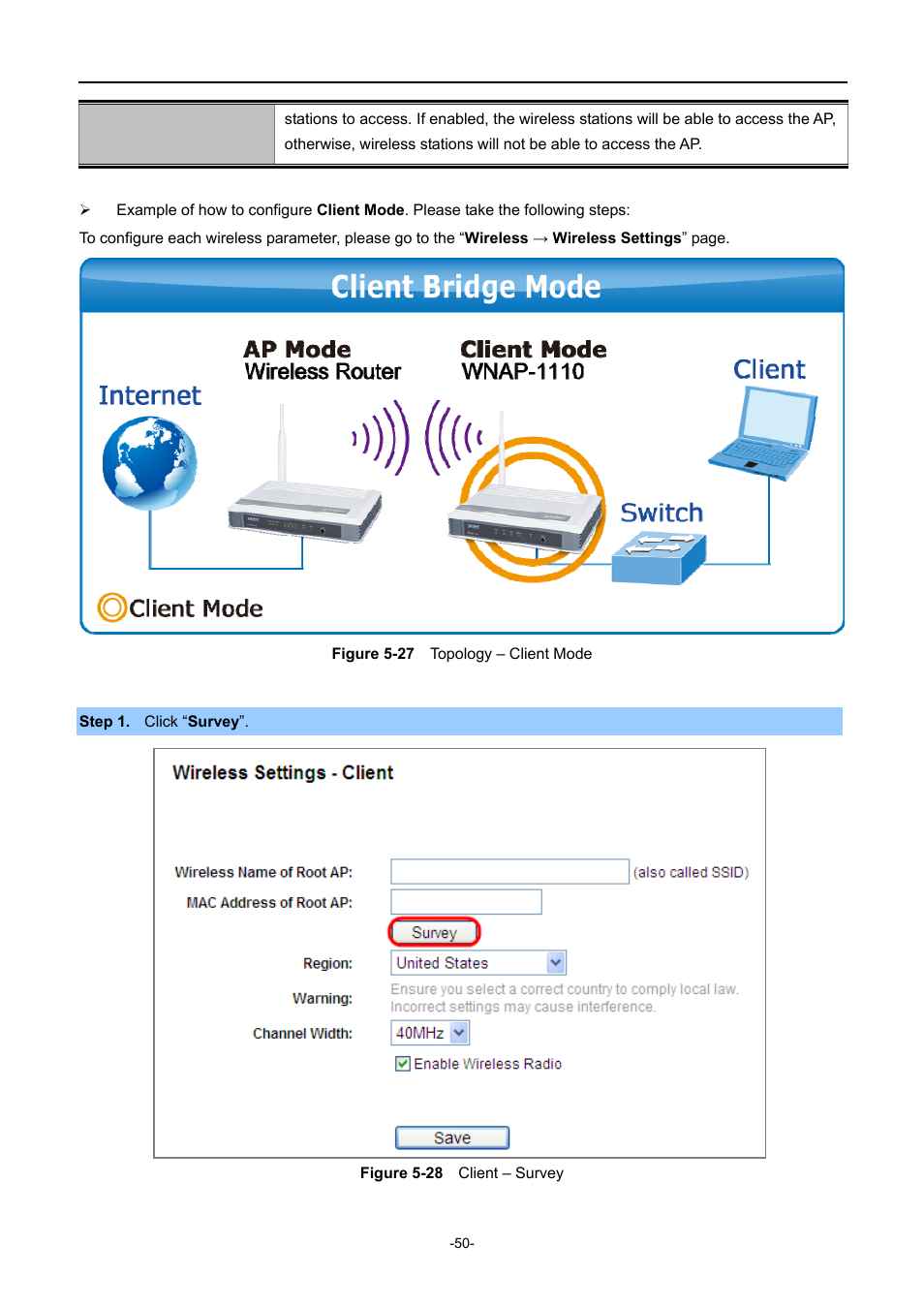 Igure, Opology, Lient | Urvey | PLANET WNAP-1110 User Manual | Page 50 / 112
