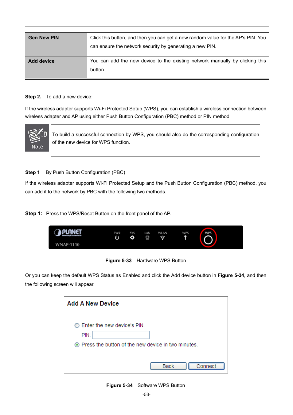 Igure, Ardware, Utton | Oftware | PLANET WNAP-1110 User Manual | Page 53 / 112