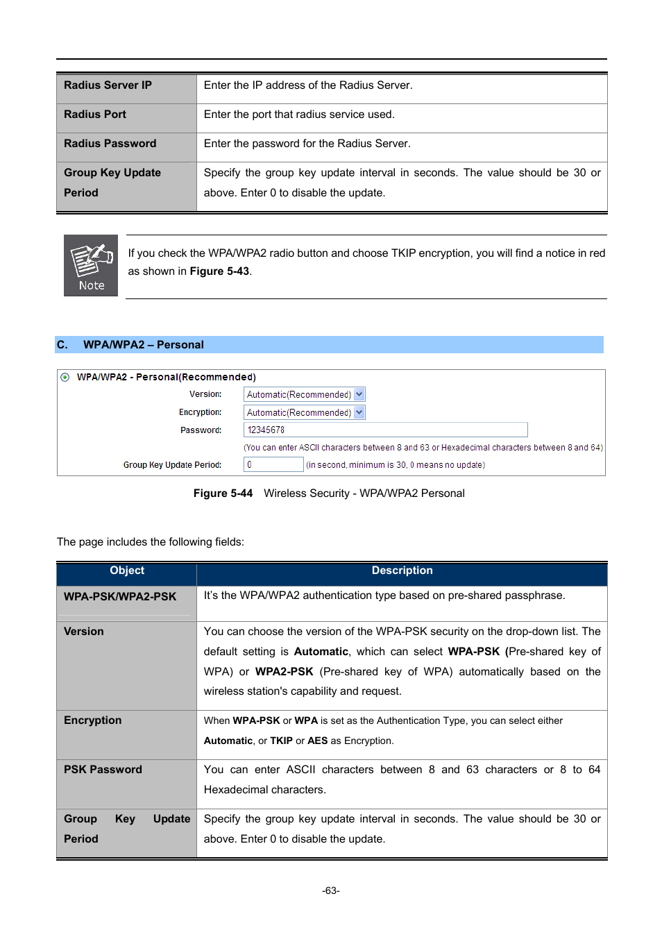 Igure, Ireless, Ecurity | Wpa/wpa2, Ersonal | PLANET WNAP-1110 User Manual | Page 63 / 112