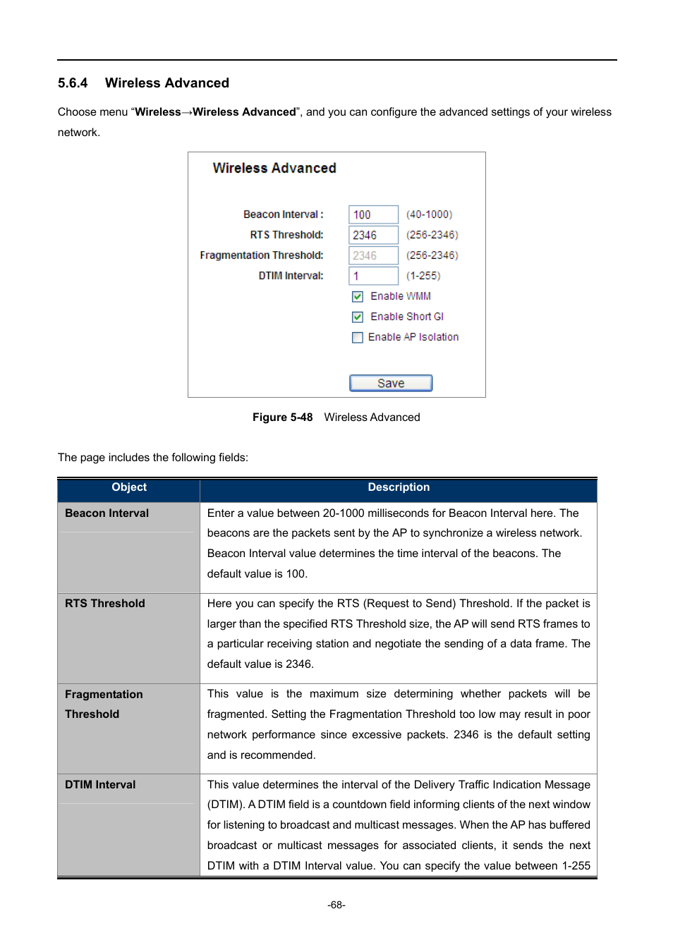 4 wireless advanced, Wireless advanced, Igure | Ireless, Dvanced | PLANET WNAP-1110 User Manual | Page 68 / 112