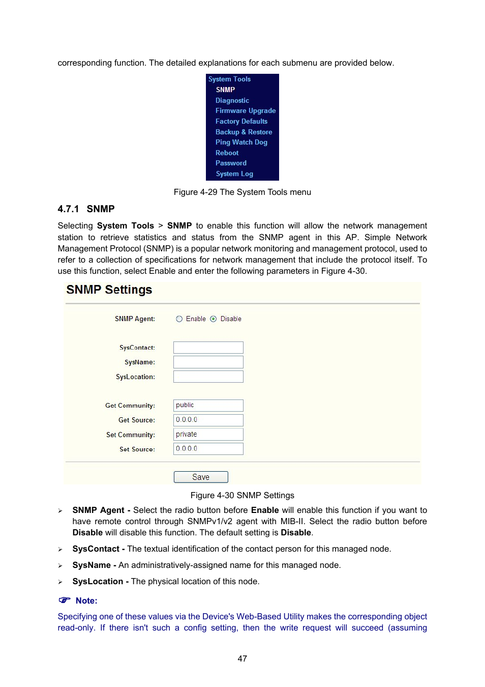 1 snmp, Snmp | PLANET WNAP-1110 User Manual | Page 53 / 70