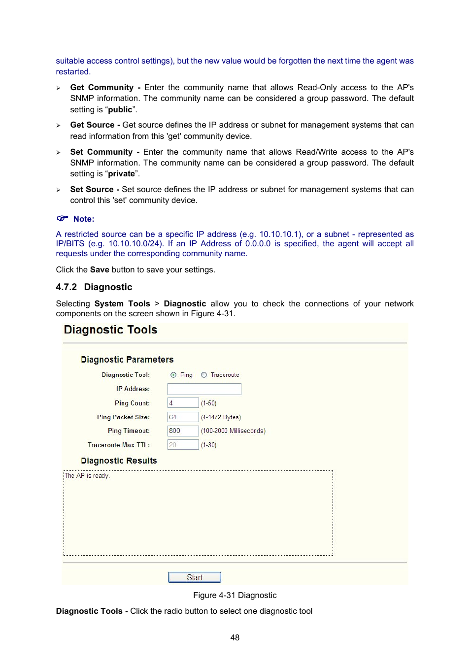 2 diagnostic, Diagnostic | PLANET WNAP-1110 User Manual | Page 54 / 70