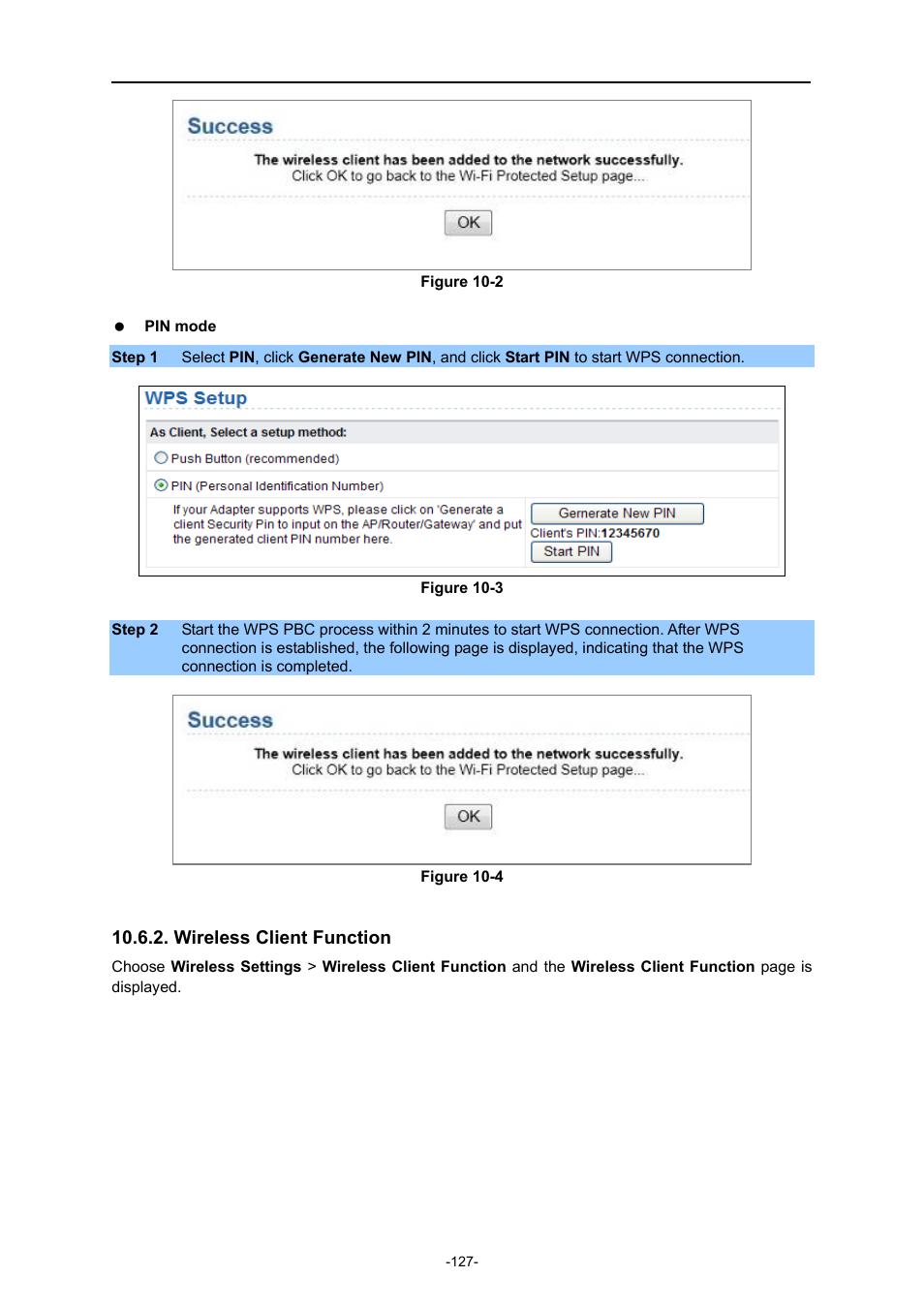 Wireless client function | PLANET WNAP-1260 User Manual | Page 135 / 154
