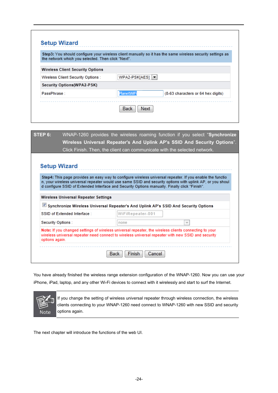 PLANET WNAP-1260 User Manual | Page 32 / 154