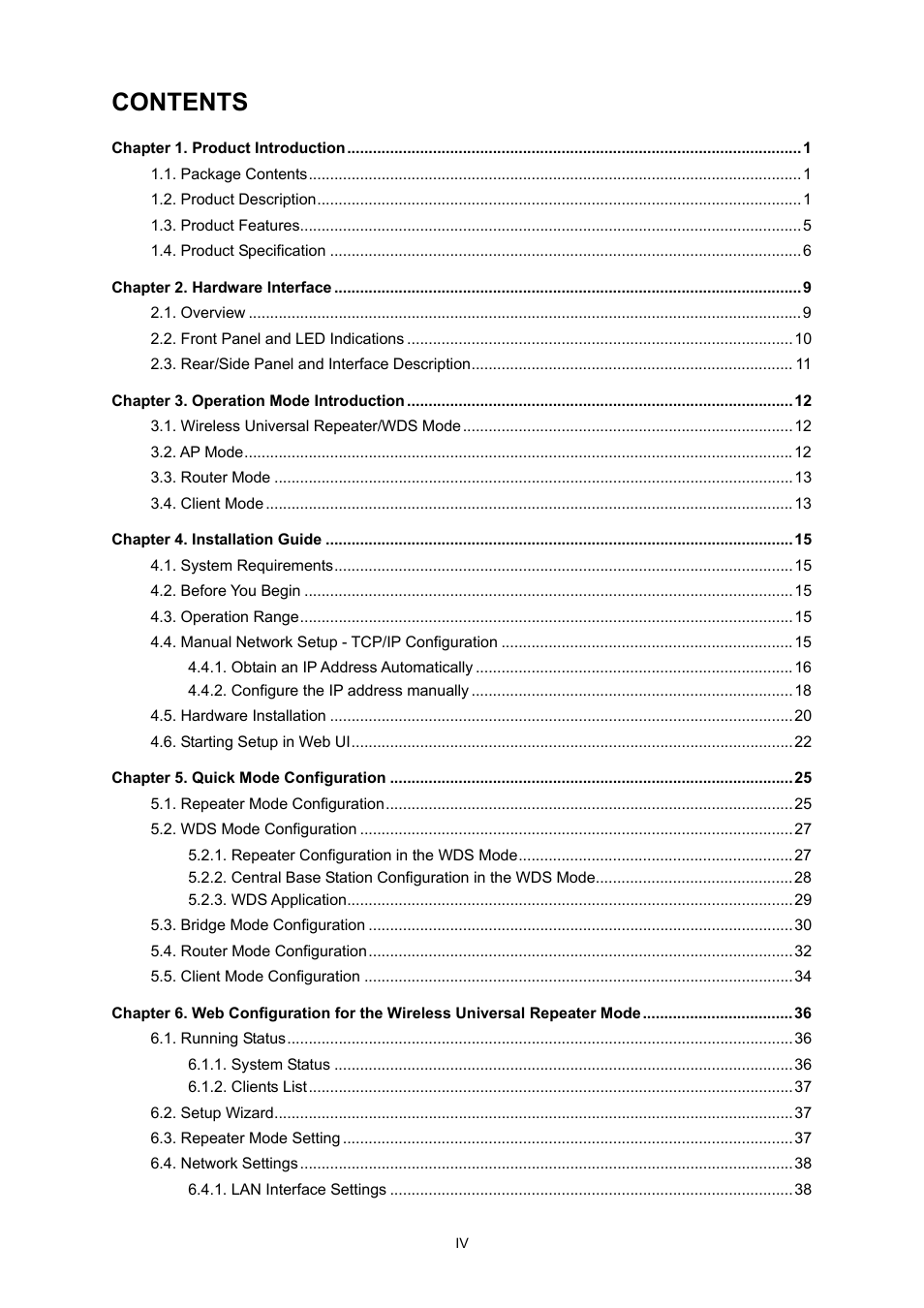 PLANET WNAP-1260 User Manual | Page 5 / 154